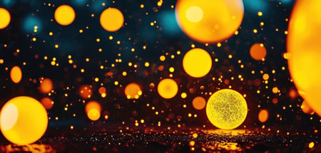 Abstract background with bokeh defocused lights and stars. 3d renderingの素材