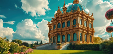 Palace of Fine Arts in Vienna, Austria. Panoramic view.の素材