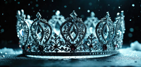 low key image of beautiful queen/king crown. fantasy medieval periodの素材