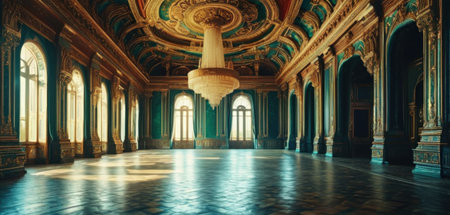 Royal palace in the interior of the royal palace. 3d renderingの素材