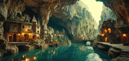 Fairytale cave city of Batu Caves, Kuala Lumpur, Malaysiaの素材