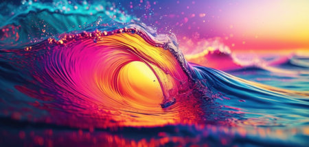 Beautiful water wave. 3d rendering, 3d illustration.の素材
