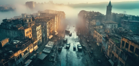 Cityscape of Catania, Sicily, Italy in the morning.の素材