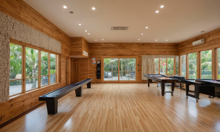 Interior of a modern fitness center, fitness room, gymnasiumの素材