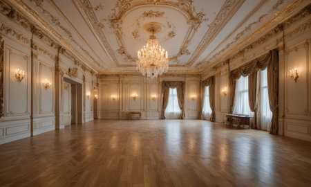 Luxury interior of a classic royal palace. Interior of the room.の素材