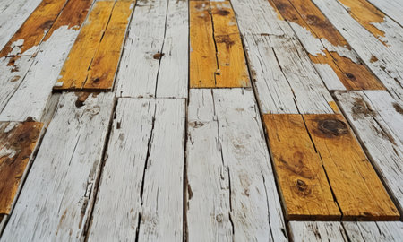 Old wood texture background. Floor surface with old wood texture background.の素材