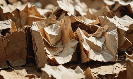 Crumpled paper. Recycling concept. Recycled paper.の素材