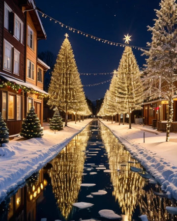 Christmas and New Year holidaysの素材