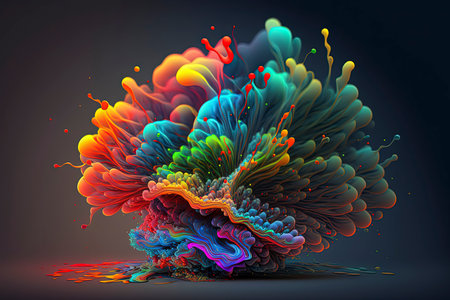 Abstract colorful background. 3d rendering,  3d illustration.の素材