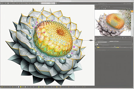 Digital illustration of sunflower  in colour  backgrounの素材