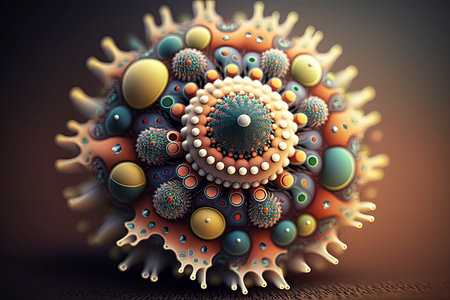 Coronavirus 2019-nCoV, 3D illustrationの素材