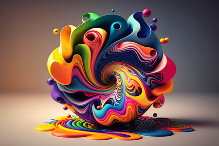 abstract colorful background. 3d rendering, 3d illustration.の素材