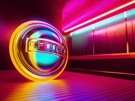 3d rendering of a neon sign with the word Future in itの素材