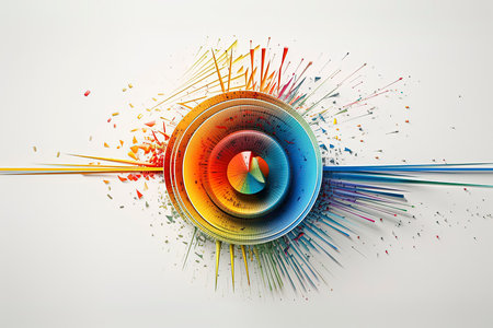 Abstract colorful background with space for your text. 3D illustration.の素材