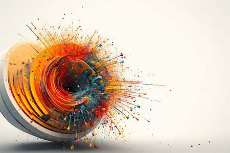 Abstract colorful background. 3d illustrationの素材