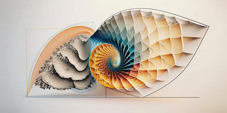 Abstract fractal background, computer-generated illustration, 3D rendering.の素材