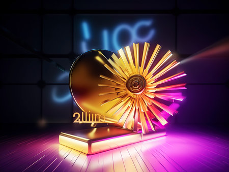 3d render, abstract neon background, retro style, 80sの素材