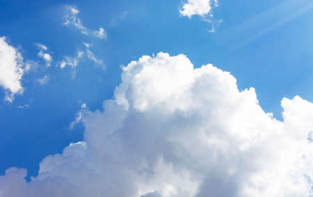 White clouds and blue sky on a clear dayの写真素材