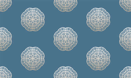 Abstract shape background,Mandala seamless pattern.