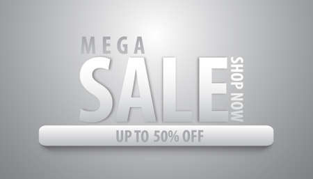 Mega sale poster,Mega sale banner,Modern style,Vector,Illustration.のイラスト素材