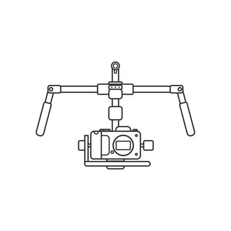 Handheld Steadicam Camera Stabilizer icon,Flat design element.のイラスト素材