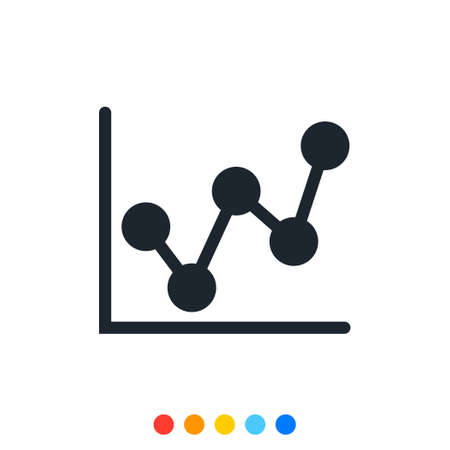 Icon business graph or chart diagram.のイラスト素材