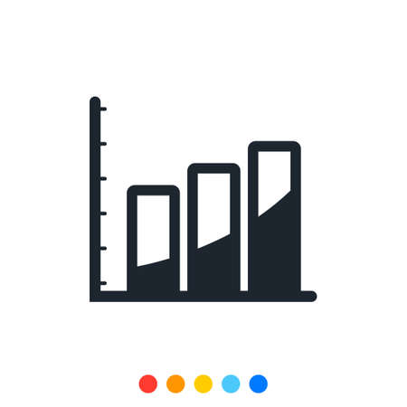 Icon business graph or chart diagram.のイラスト素材