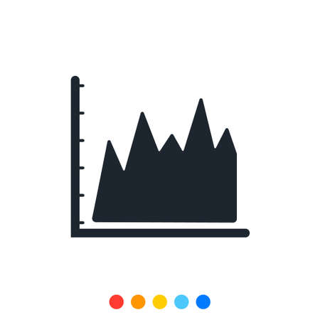 Icon business graph or chart diagram.のイラスト素材
