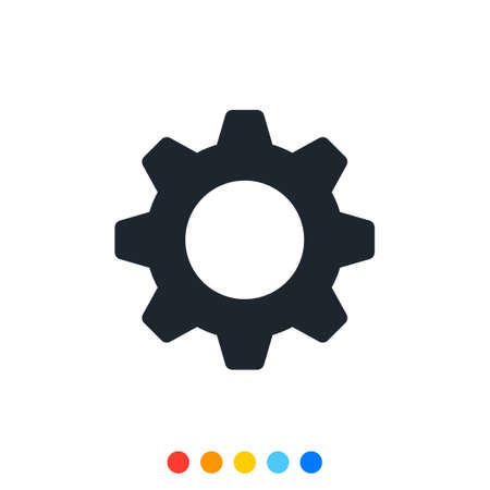 Cog gear Industrial icon,Settings icon.のイラスト素材