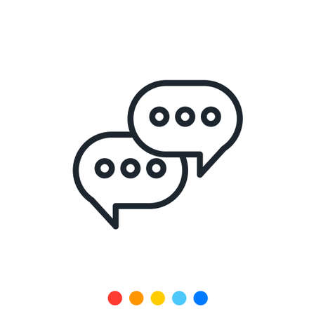 Speech balloon icon,Communication icon,Vector and Illustration.