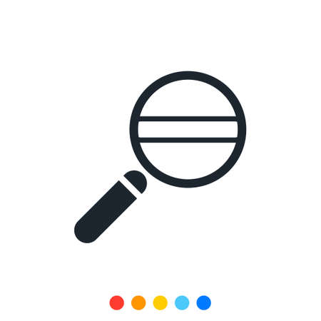 Magnifying glass icon,Search icon,Inspection icon.のイラスト素材