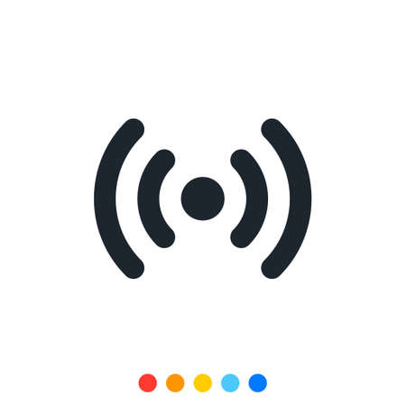Broadcast icon,Hotspot icon,Vector and Illustration.のイラスト素材