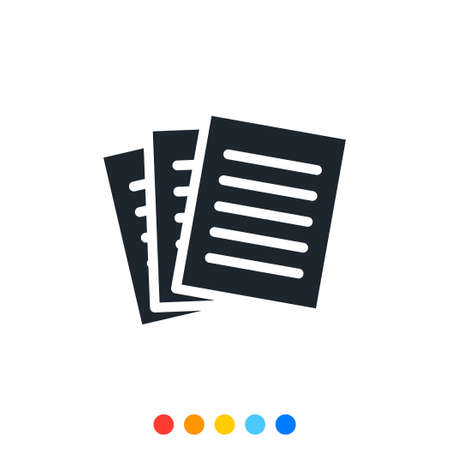 Simple document icon.Minimal document icon,Document sheet.のイラスト素材