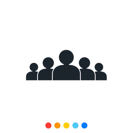 Simple people icon,Icon of grouping of people.のイラスト素材