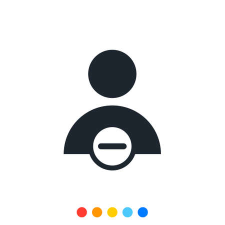 People and minus symbol icon.のイラスト素材
