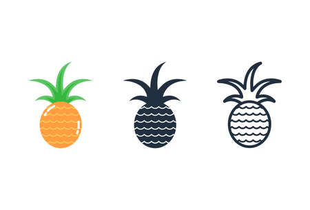 Pineapple icon,Fruit icon,Vector and Illustration.のイラスト素材