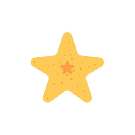 Cute starfish icon,Vector and Illustration.のイラスト素材