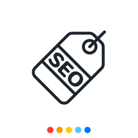 Search engine optimization tag icon,Vector.のイラスト素材