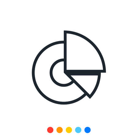 Pie chart icon,Vector and Illustration.のイラスト素材