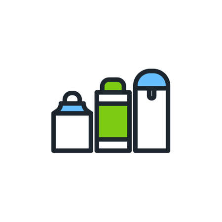 Water bottle icon,Reduce plastic waste,Zero waste,Vector.のイラスト素材
