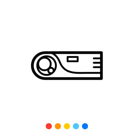 Digital projector icon,Vector and Illustration.のイラスト素材