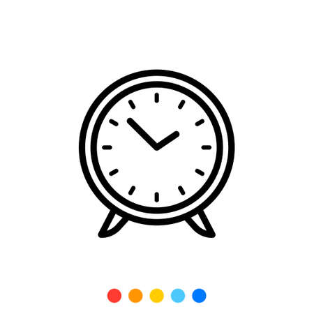 Desktop clock icon,Vector and Illustration.のイラスト素材