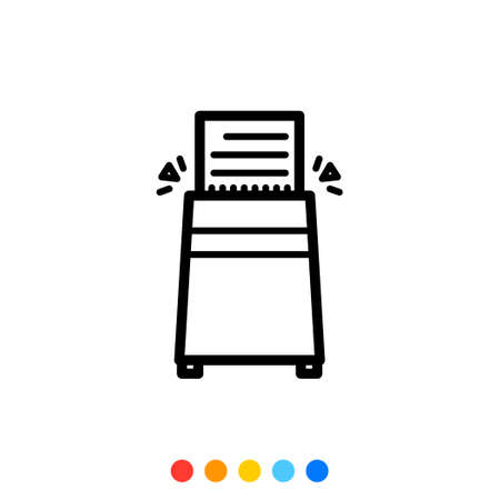 Paper shredder icon,Vector and Illustration.のイラスト素材