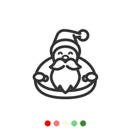 Santa claus icon,Vector and Illustration.のイラスト素材