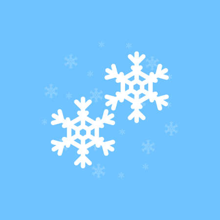 Snowflakes flat design elements,Snowflake icon,Vector and Illustration.のイラスト素材
