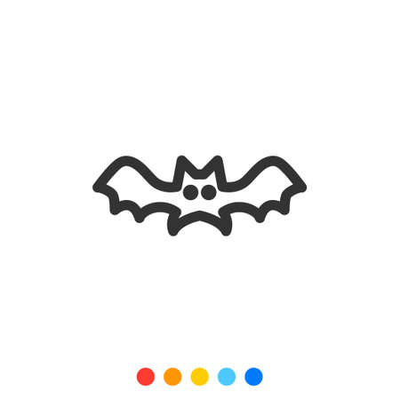 Cartoon bat icon,Vector and Illustration.のイラスト素材