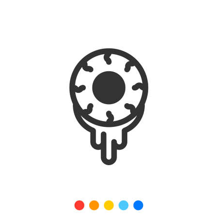 Zombie Eye icon,Vector and Illustration.のイラスト素材