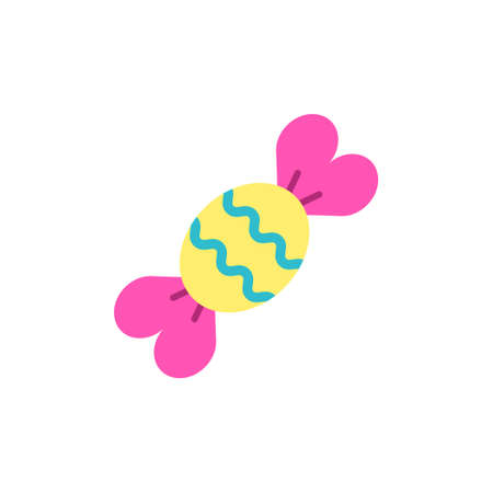 Candy cartoon flat design elements,Vector and Illustration.のイラスト素材