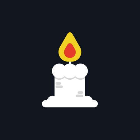 Candle cartoon flat design elements,Vector and Illustration.のイラスト素材