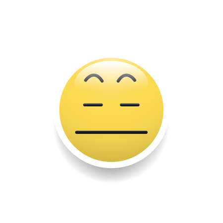 Peaceful emoticon icon,Vector and Illustration.のイラスト素材